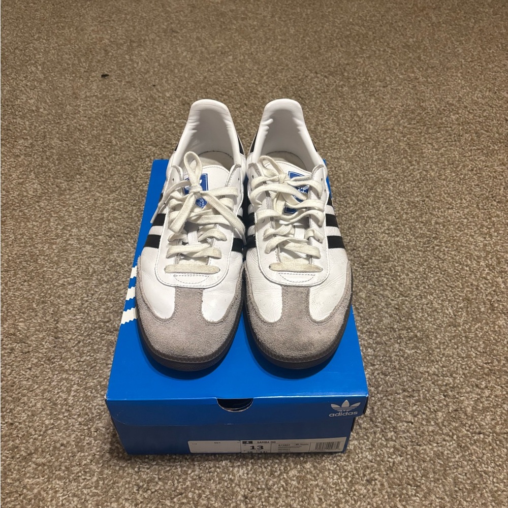 Adidas Men's White and Gray Sneakers